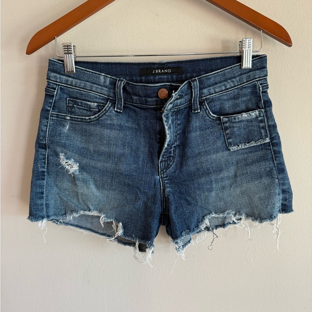 J Brand‎ Distressed Blue Jean Shorts